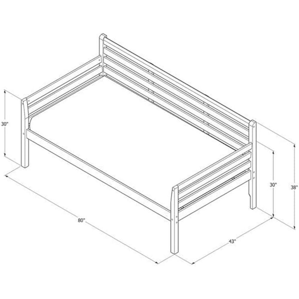 Twin Daybed in Medium Brown, S - огляд і ціна Sustainable Living Home